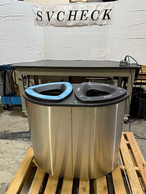 FINBIN V43332 Bermuda Double LITTER BIN RECYCLING 2 WASTE STREAMS