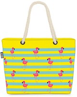 Void Tasche Flamingo Strand Gelb Urlaub Reise Pool Gestreift Sommer