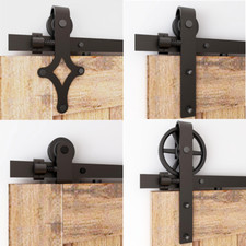 4FT-16FT Sliding Barn Door Hardware Kit Closet Track Kit for Single/Double Door