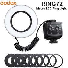 Godox RING72 RING 72 Macro LED Ring Light with 8 Lens Adapter Rings for Cameras