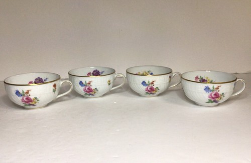 Hutschenreuther Dresden Moritzburg Flat Tea Cups 5 Oz Set Of 4 - 第 1/16 張圖片