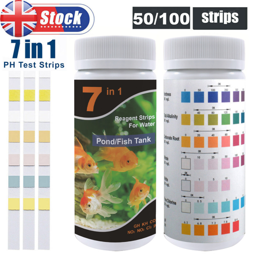 7 in 1 PH Test Fish Tank Water Tropical Aquarium Pond Water Test Strips