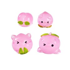 Cute Pig Peach Dashboard Night Glowing Resins Statues Decoration For Car Or Home