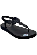 Skechers Meditation Vegan Sling Back Sandals Sparkly Fleur Black