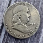 1952-P US Franklin Half Dollar Coin 50c - 90% Silver