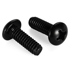 8-32 x 3/8" Pan Head Machine Screws, Stainless Steel 18-8 Black Finish, Fully...