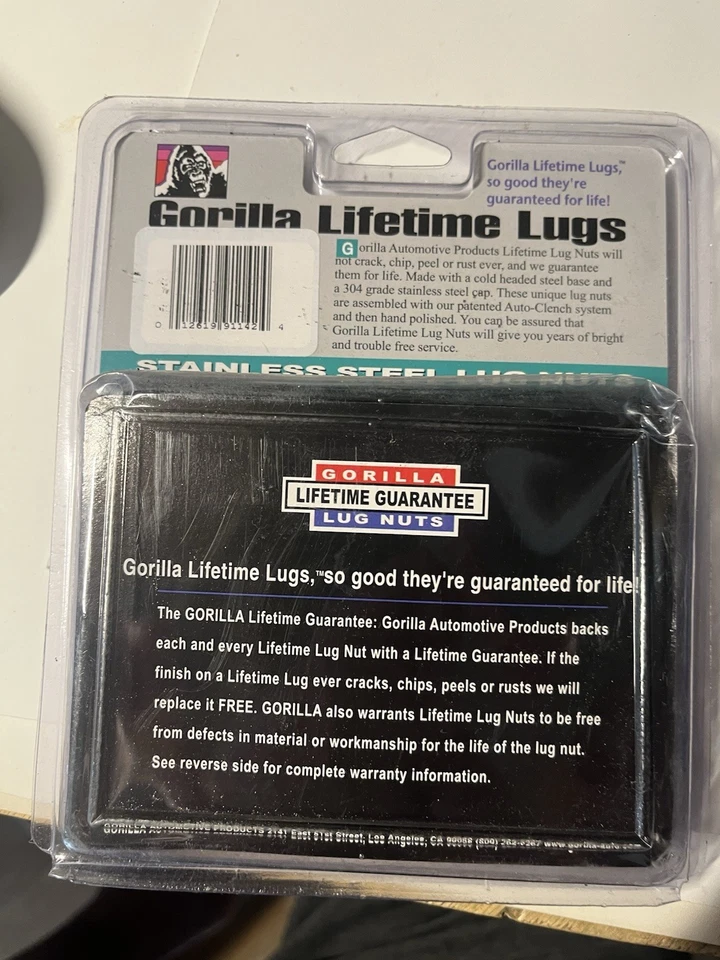 (24 piezas.) Tuercas de garantía de por vida Gorilla, 14x1,5, acero inoxidable, bellota abultada Foto 2 de 3