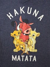 Hakuna Matata Disney's Lion King T-Shirt Women's size Small Blue