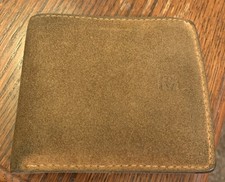 RRL Double RL Ralph Lauren Mens Wallet Suede Brown Bi-fold