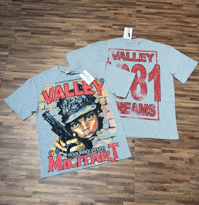 White /Gray S-M-L-XL Valley Tee Shirt Short Sleeve