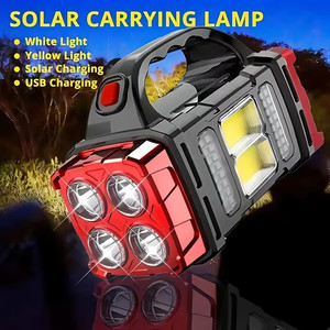 Super Bright Solar Powered LED Lights USB Charging, 2000mAh Battery "Ships Free"