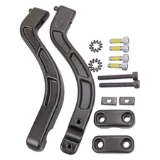 Polaris Snowmobile OEM Matte Black Hand Guard Mount Kit, 2881241-458