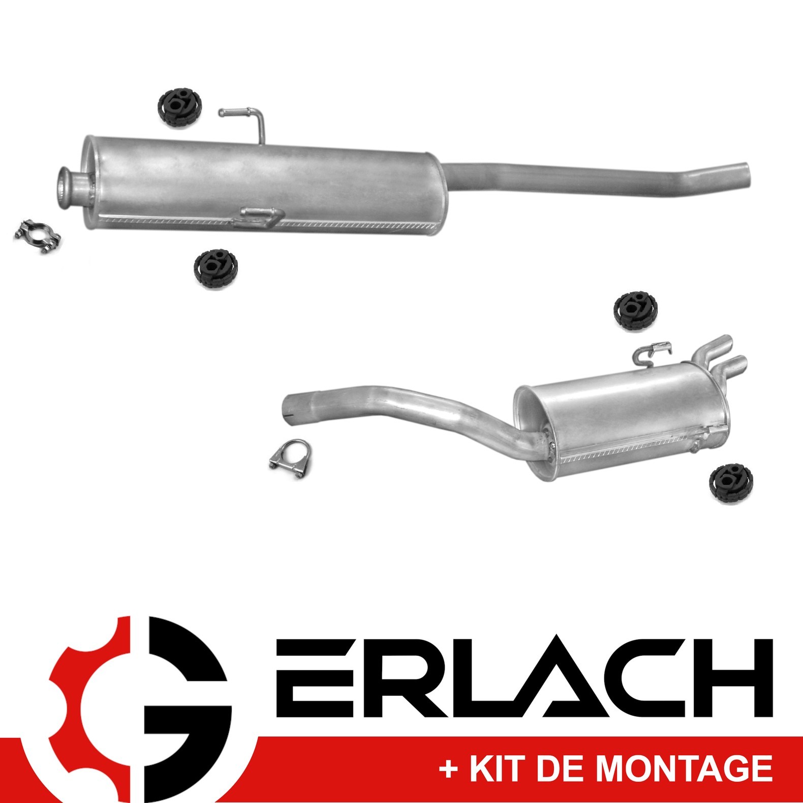 Silencieux d'échappement Jumpy 1.9 TD pour remplacer un pot usé de fourgon Expert 072