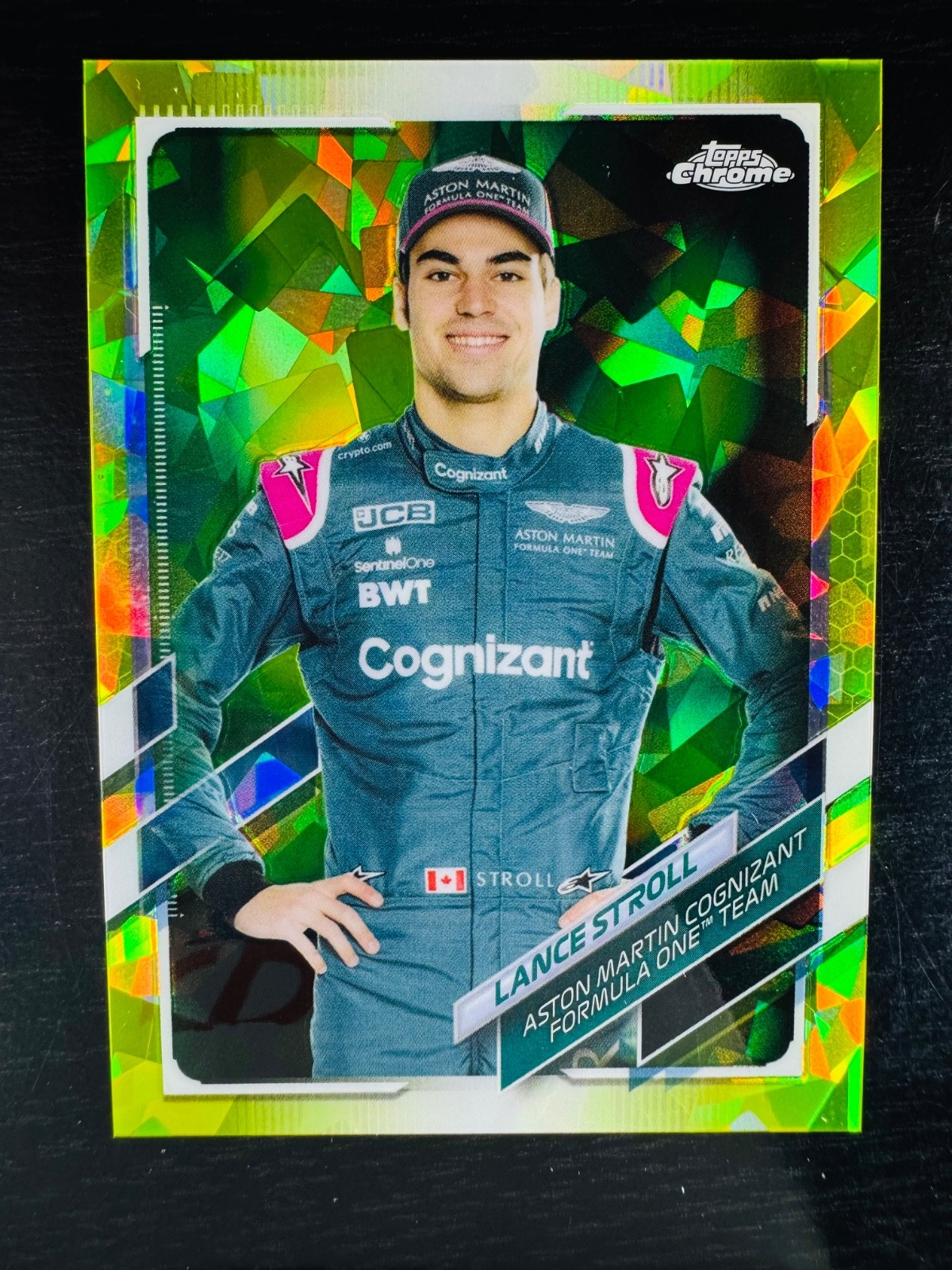2021 Lance Stroll  Chartreuse Sapphire 179/199 Topps Chrome #8 F1 Formula 1