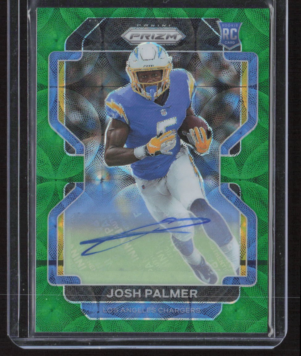 2021 Panini Prizm #359 Josh Palmer Rookie Autographs Prizm Green Scope #/75