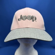 Jeep Logo Trucker Hat Pink Gray White Mesh Snapback Adjustable Cap