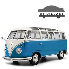 Solido 1962 Vw Volkswagen T1 Samba Bus 118 Diecast Model Blue White S1813401