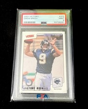 2001 Upper Deck Victory Rookies #415 Drew Brees RC Saints Rookie Card PSA 9 MINT. rookie card picture