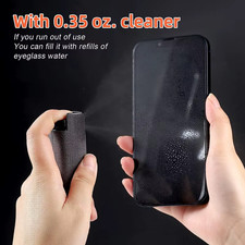 2-in-1 Screen Cleaner Spray Microfiber Cloth for Phone Tablet Laptop Monitor