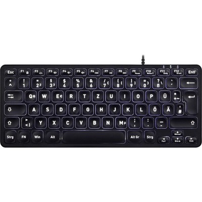 Perixx PERIBOARD-332 DE Kabelgebunden Tastatur Deutsch, QWERTZ Schwarz Beleuc...