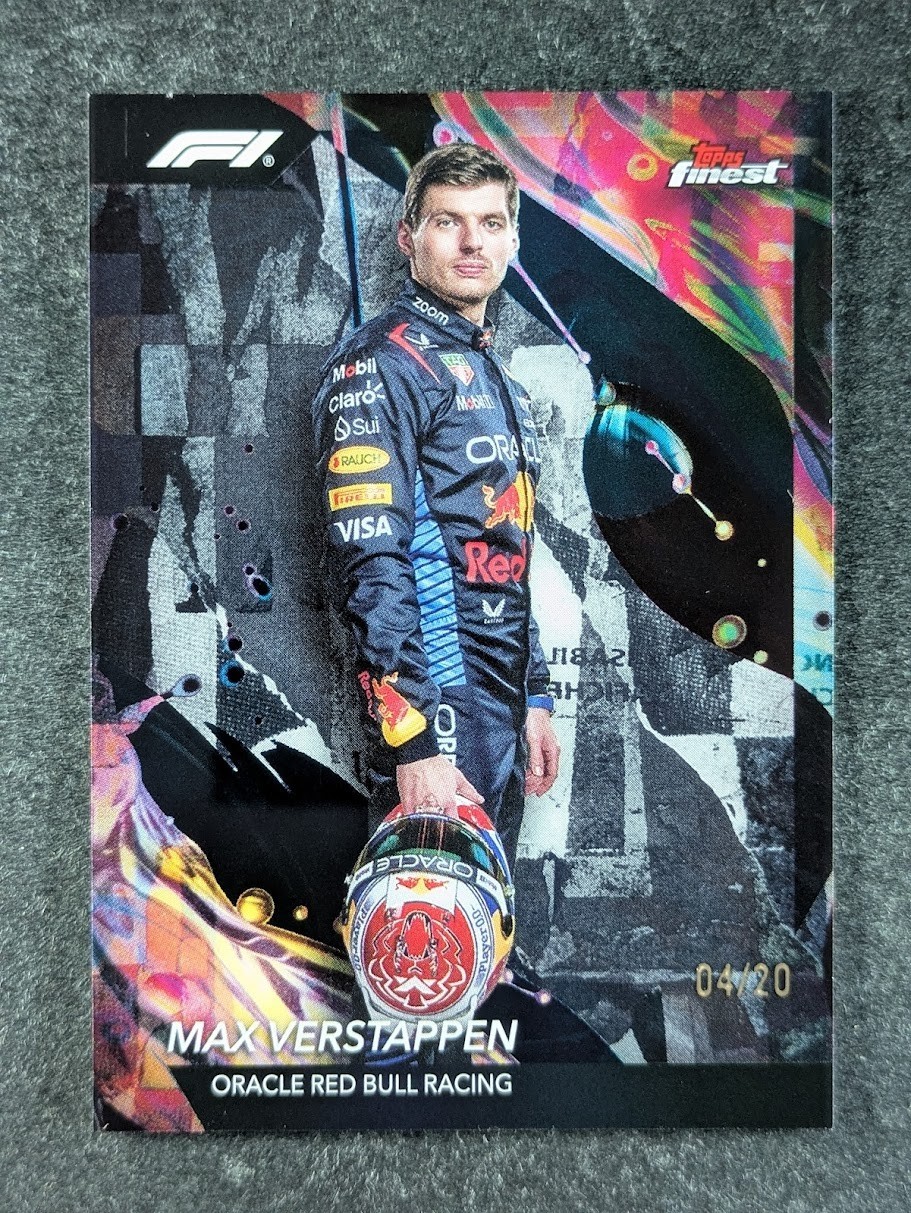 2024 Topps Finest Formula 1 MAX VERSTAPPEN 4/20 Black Refractor Uncommon SP #101