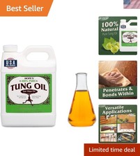 32 Fl Oz Tung Oil - Natural Finish & Sealer f...