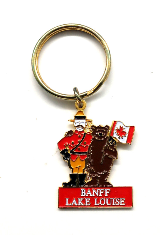 Vintage Banff National Park Lake Louise Rockies Canada Keyring Keychain
