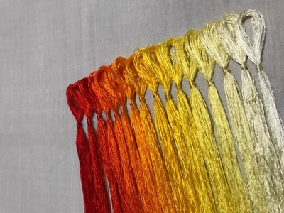 Orange 100%natural mulberry silk,hand-dyed embroidery wrap flower silk threads