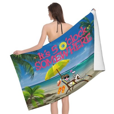 Dingtaifeng It's 5 O'Clock Somewhere Beach Towel Pool Towel for Men Women Gym...