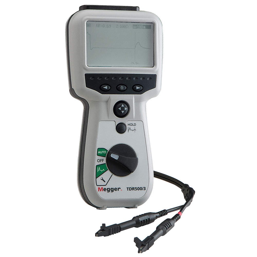 MEGGER TDR500/3 Time Domain Reflectometer,Backlit LCD,5V 29JA45