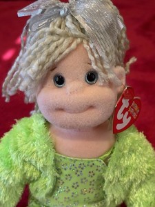 TY Beanie Boppers 2001 Glitzy Gabby Doll New with TY Tag 12” vintage collectible