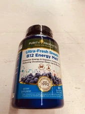 Purity Products B-12 Energy Ultra Fresh Breath Blue Ice Mint Melt - 60 Tablets