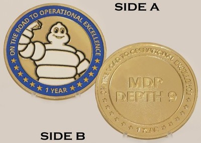 Michelin MDP Depth 9 Operational Excellence 1 Year Challenge Coin  4#A