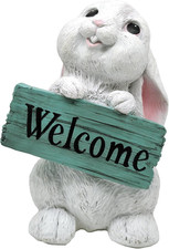 Bunny Garden Statue - Decorative Garden Statue - Colorful Home D cor for Indoor