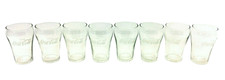 Vintage Set Used Clear Glass Coca Cola 4” Fountain Style Drinking Glasses