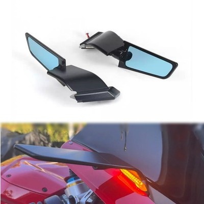 Front Wind Mirror Rear View Mirrors With Light For Ducati Panigale V4 V2 2019-22