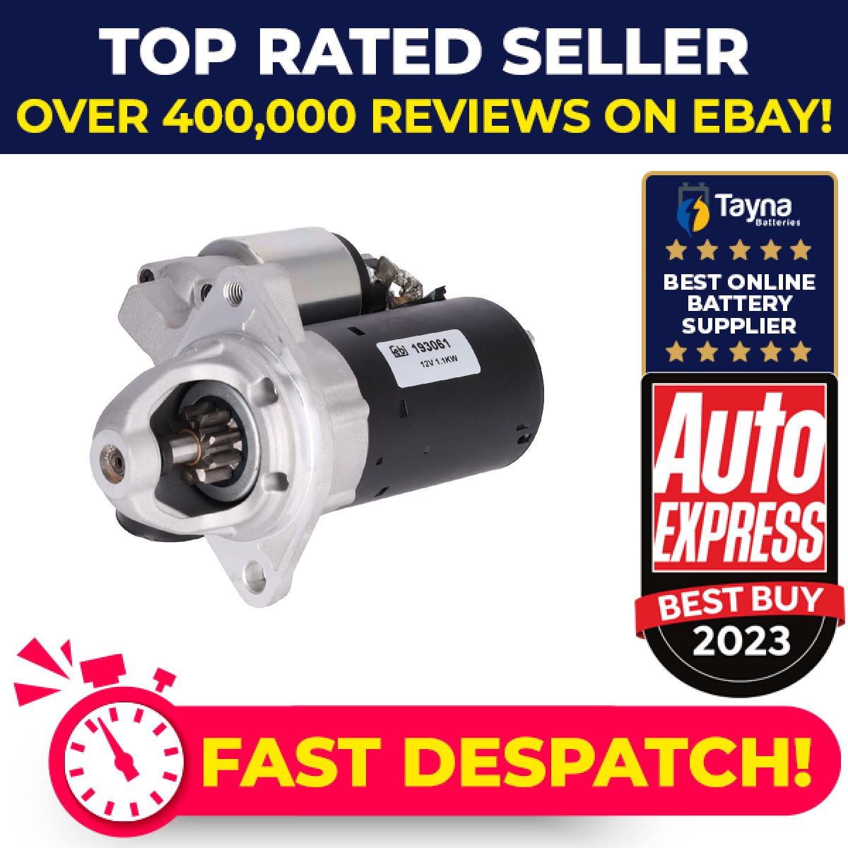 Starter Motor fits BMW 130 E81, E87 3.0 05 to 11 12412344243 12412354701 Febi