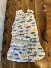 HALO SleepSack swaddle micro-fleece dinos 0-3 Months EUC