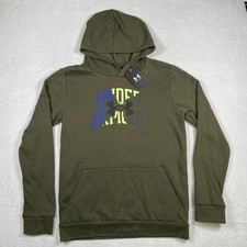 Under Armour Boys Loose Fit Pullover Hoodie Olive Green Size YXL Graphic Comfort