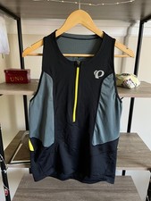 Pearl Izumi Triathlon Mens Shirt Vest Elastic Jersey Black size L