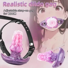 Open Mouth Gag Plug PU Leather Binding Oral Gag Fetish Restraints Mouthwatering
