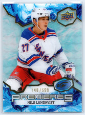 Nils Lundkvist Ice Premieres Rookie /599 2021-22 Upper Deck Ice Hockey #238