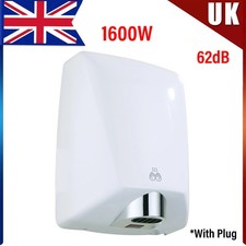 White Hand Dryer Automatic Infrared Toilets Commercial Cafe 1.6KW 62 dB UK Stock