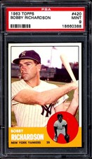 1963 Topps Baseball #420 Bobby Richardson PSA 9
