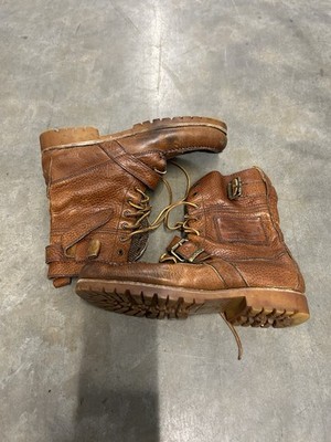 Polo Ralph Lauren Boots Mens Size 10.5  Brown Radbourne Leather Shearling Buckle