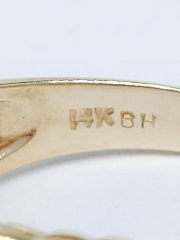 Ruby & Diamond Fashion Ring Solid 14K Yellow Gold… - image 5