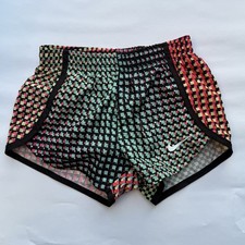 Nike Girls Shorts Dri Fit Geometric Print Multicolor Size 2T 1-2 Years Toddler