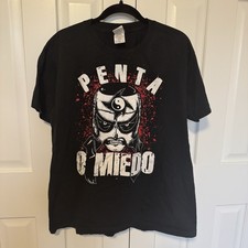 Camiseta Penta Zero Miedo XL Negra Camiseta Gráfica WWE Wrestler Pentagon Jr