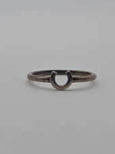 Vintage Sterling Silver 925 Boma Small Horseshoe Band Ring Size 6.25