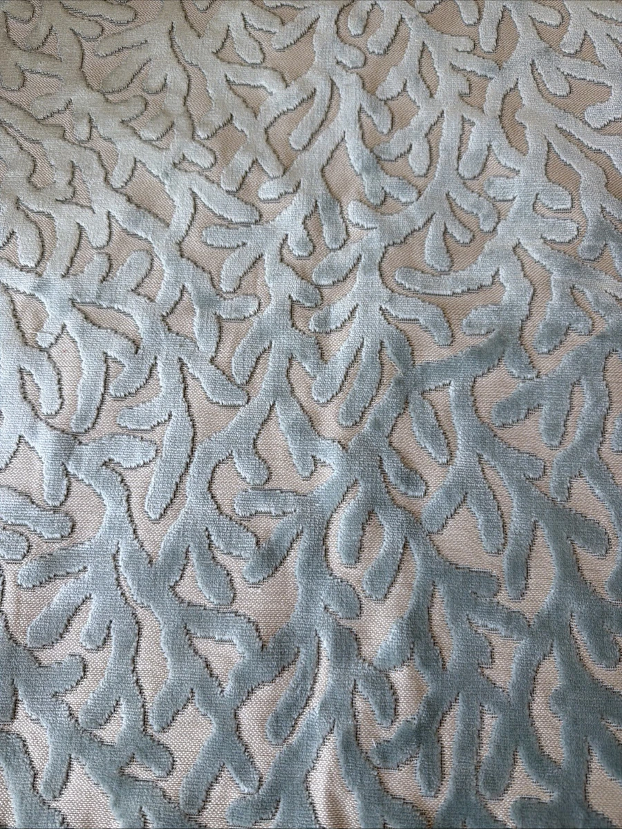 Luxury ABBEYSHEA Velvet Fabric Remnants Merits H20 Sage Seafoam Coral Velvet 2pc